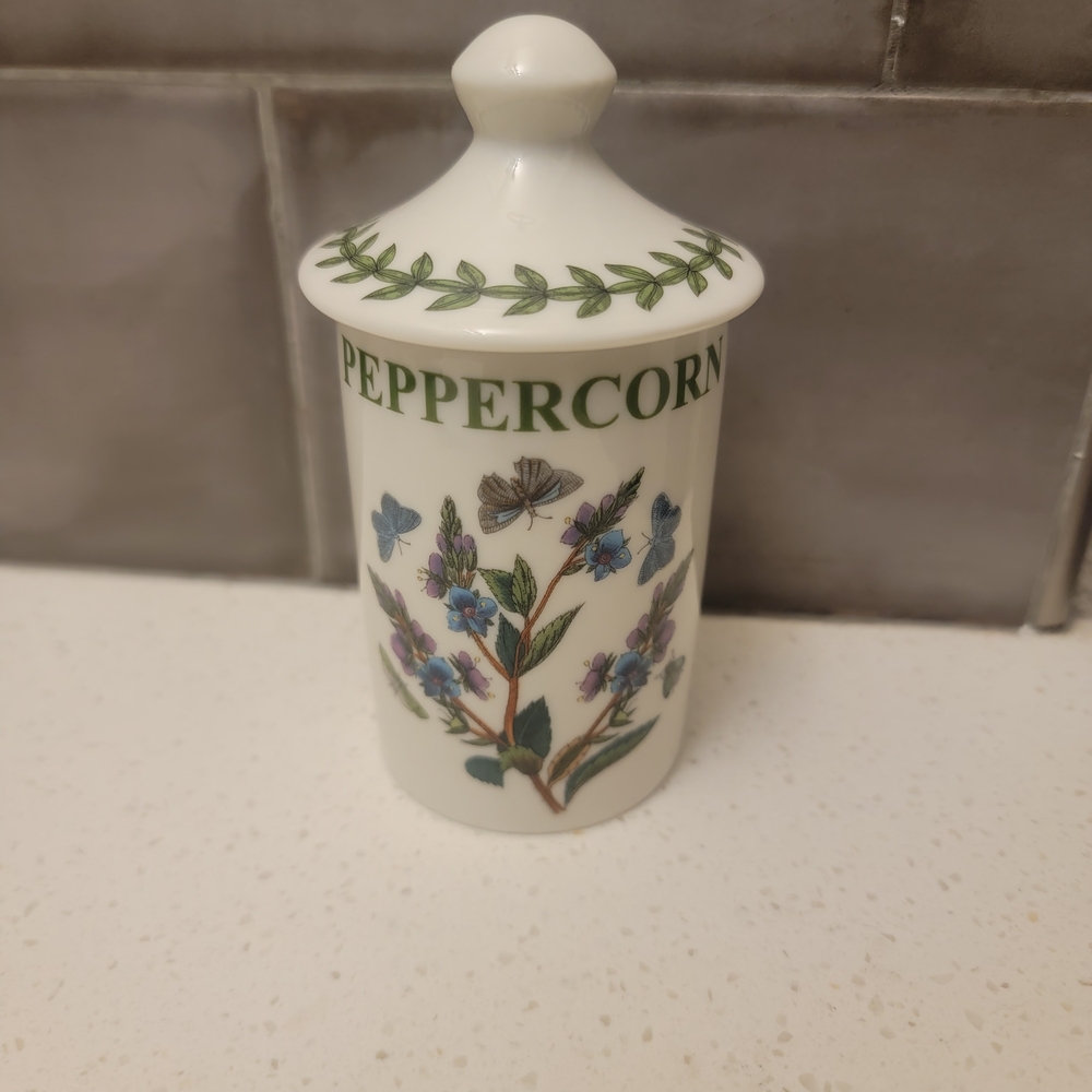 Portmeirion Peppercorn Jar with Floral Design